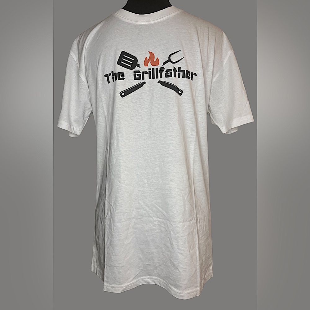 White Short Sleeve Tee with Graphic Design